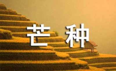 ​芒种的诗句